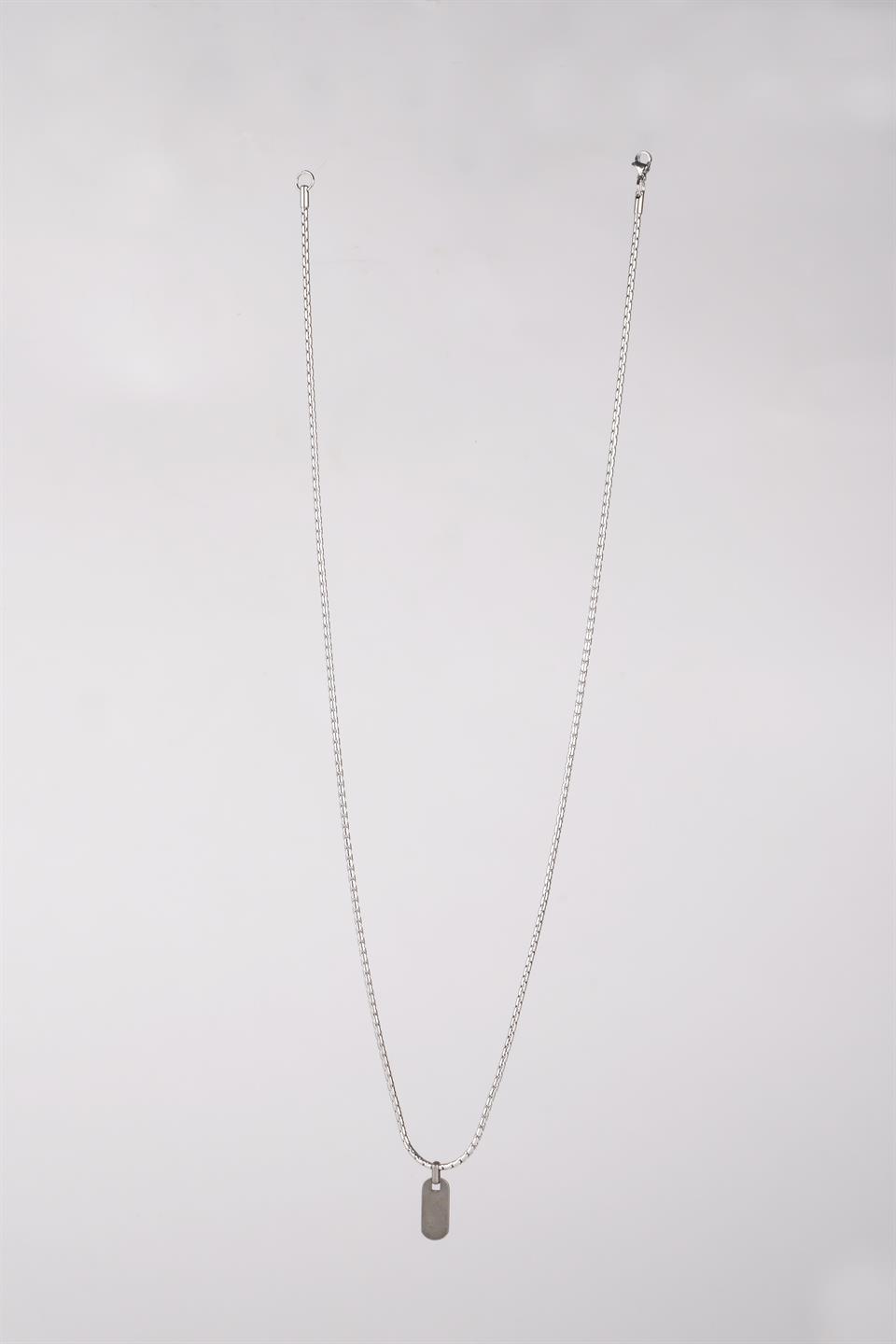 FRONDE SİLVER  ZİNCİR ÇELİK KOLYE