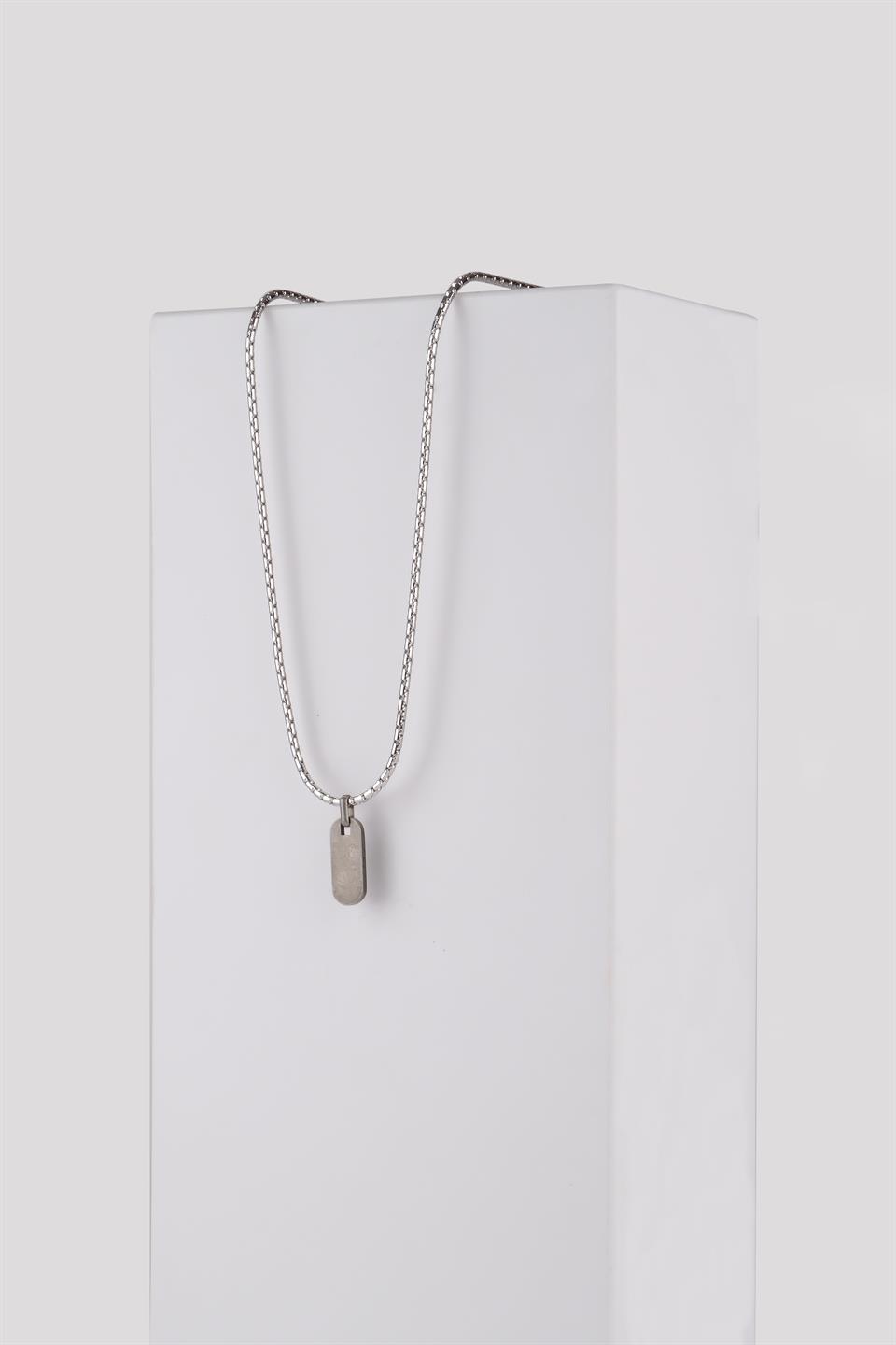 FRONDE SİLVER  ZİNCİR ÇELİK KOLYE