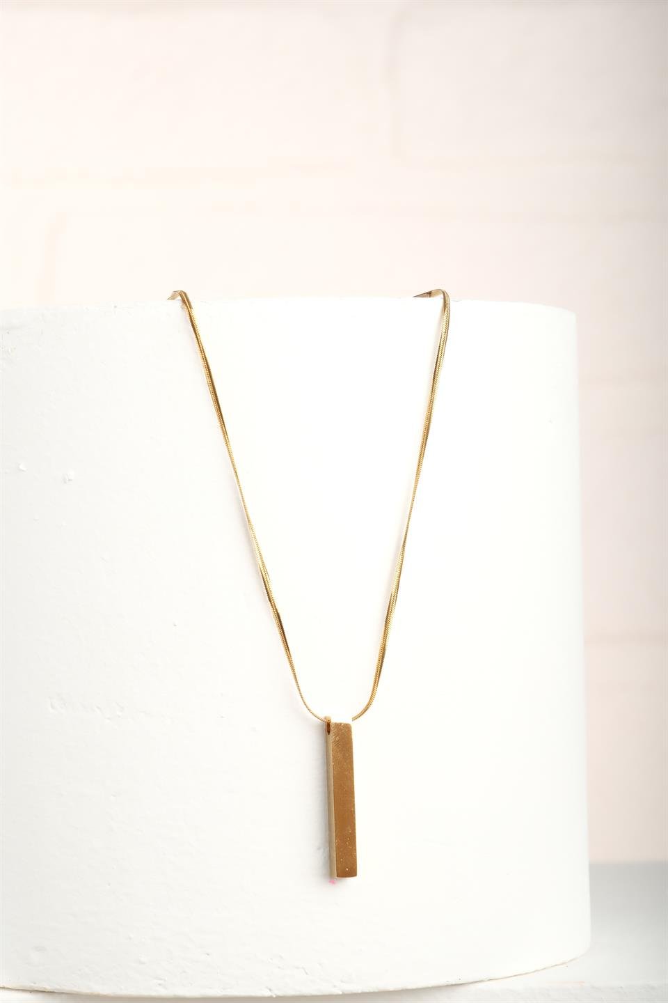 Glow Gold Zincir Çelik Kolye