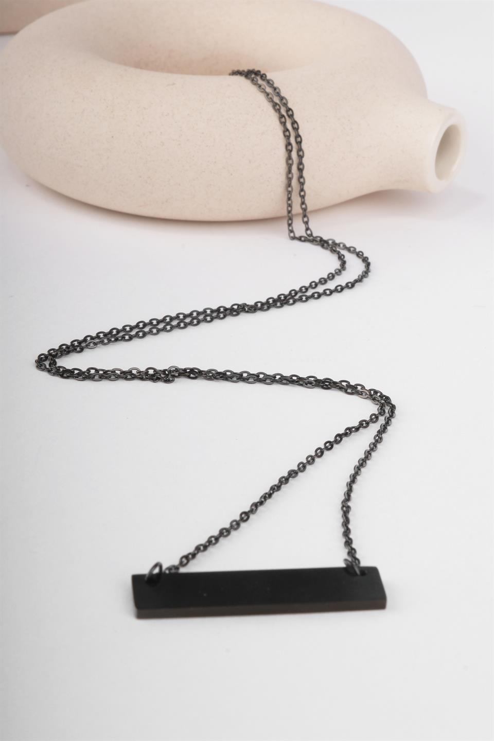 ISABELLA BLACK STEEL NECKLACE