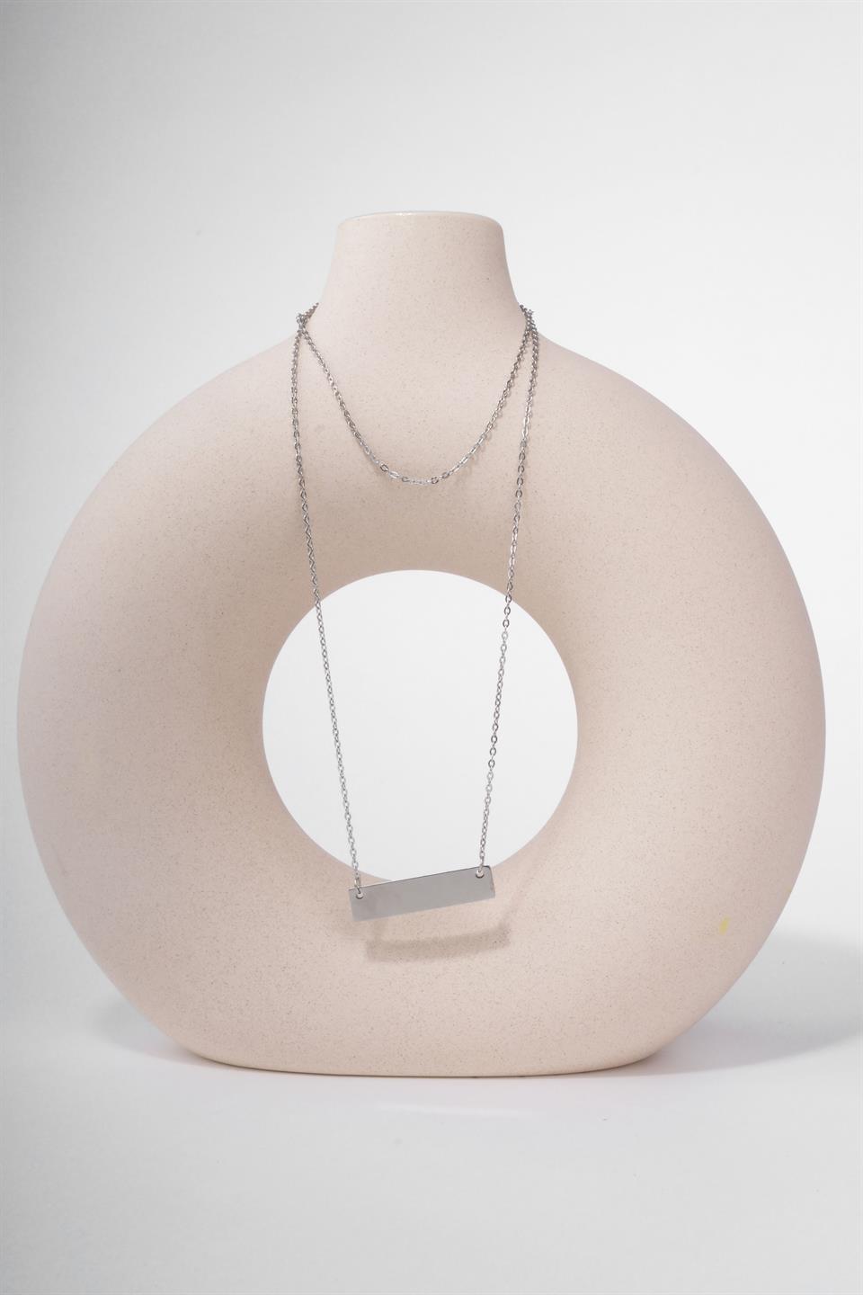 ISABELLA SILVER STEEL NECKLACE