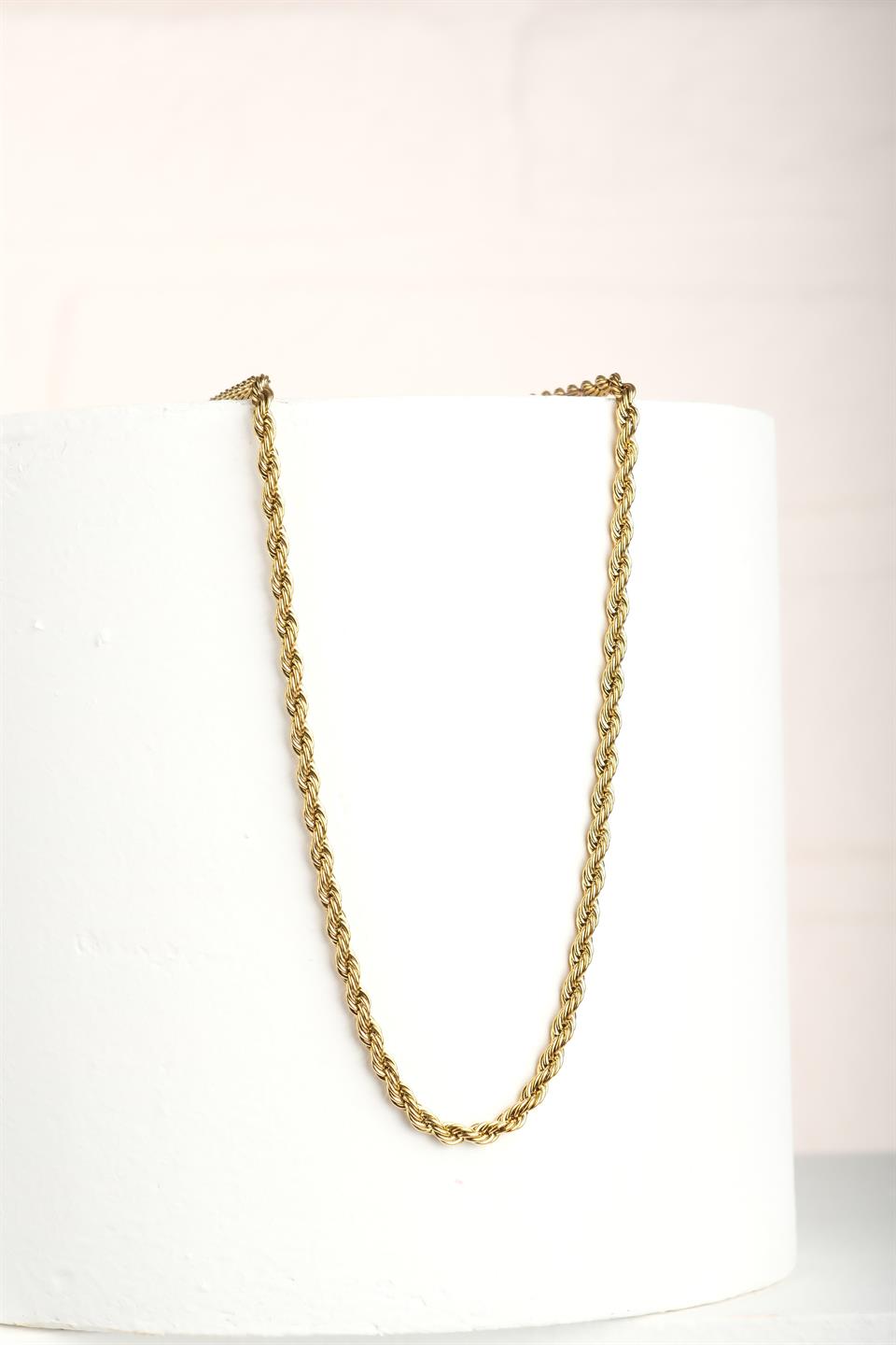 JENNY GOLD ÇELİK ZİNCİR KOLYE