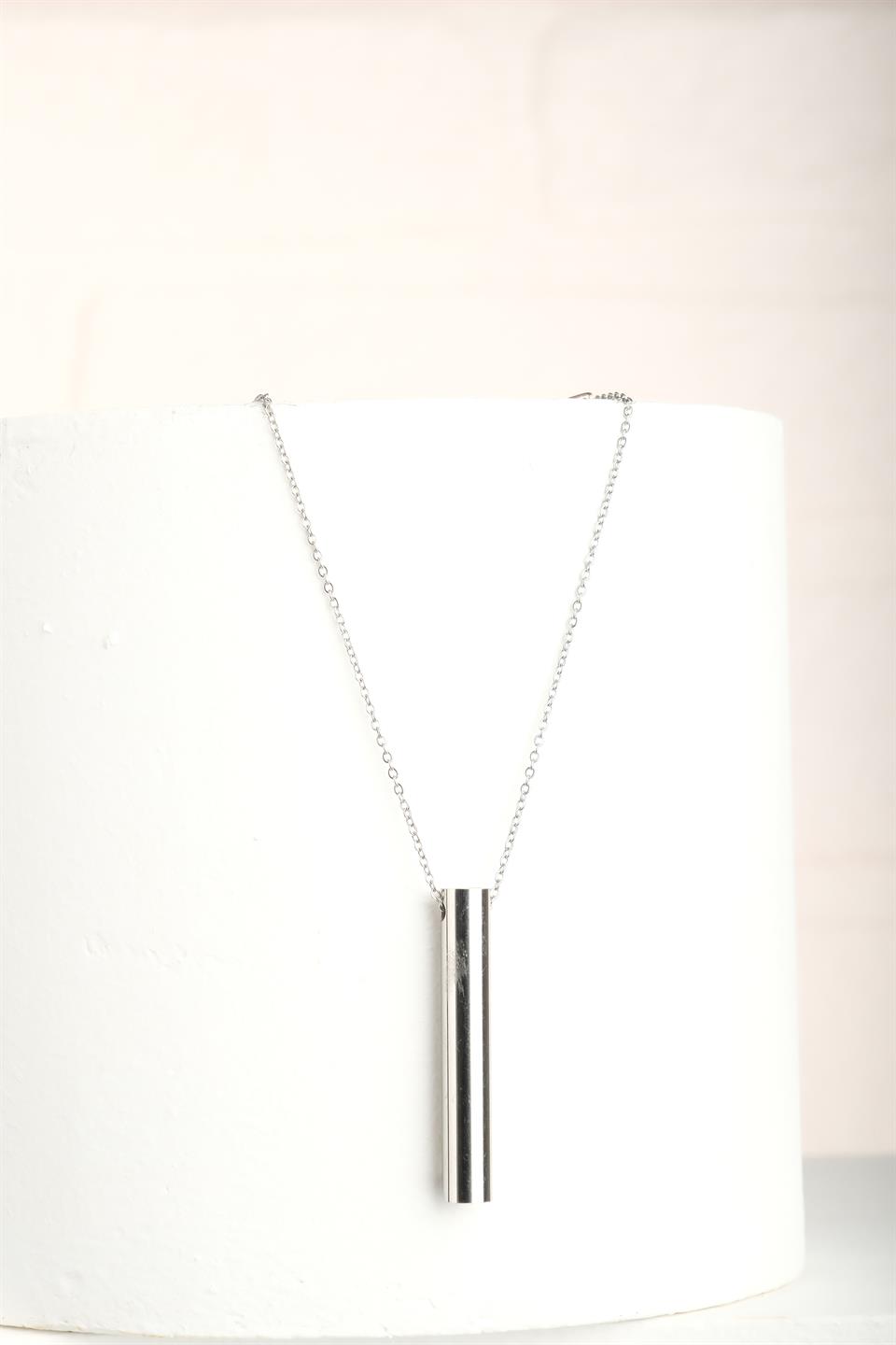 LUSTER SILVER ÇELİK KOLYE