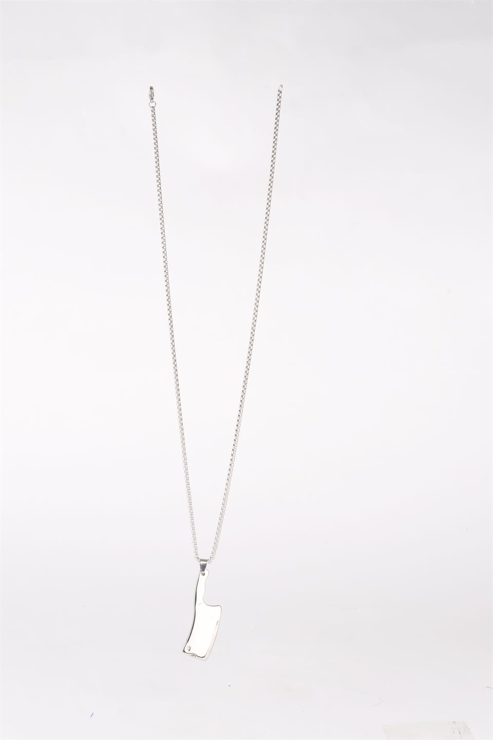 Nautical Silver Zincir Çelik Kolye 