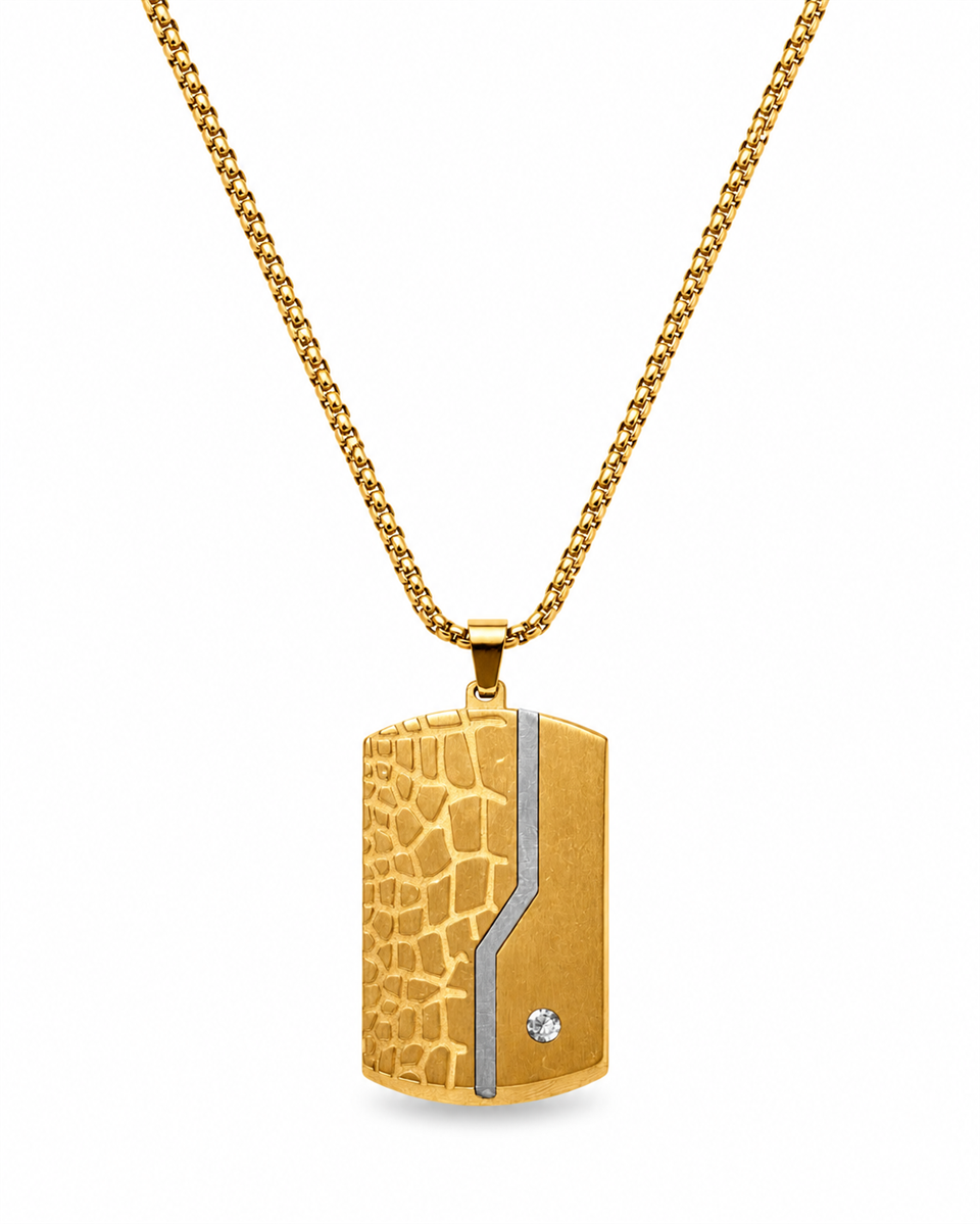 Paperclip Gold Çelik Kolye