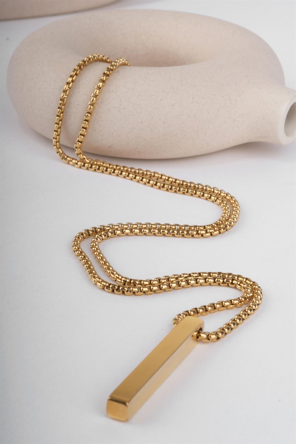 VALENTE  GOLD STEEL  NECKLACE 