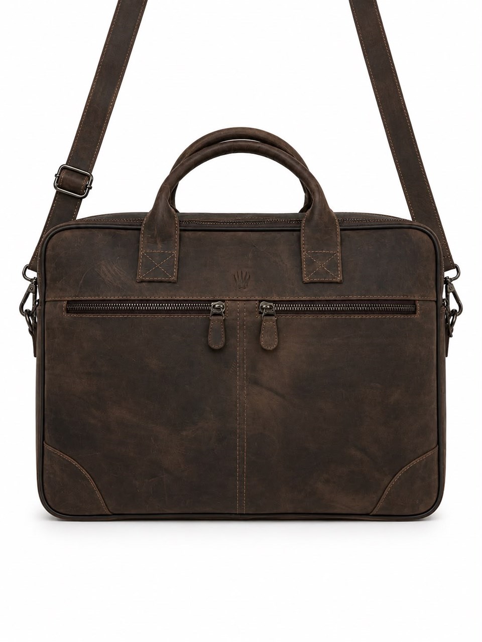 Foster Business Crazy Brown Laptop Ve Evrak Organizer Hakiki Deri Çanta