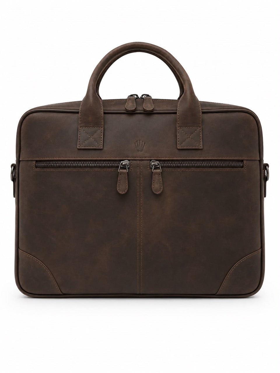 Foster Business Crazy Brown Laptop Ve Evrak Organizer Hakiki Deri Çanta