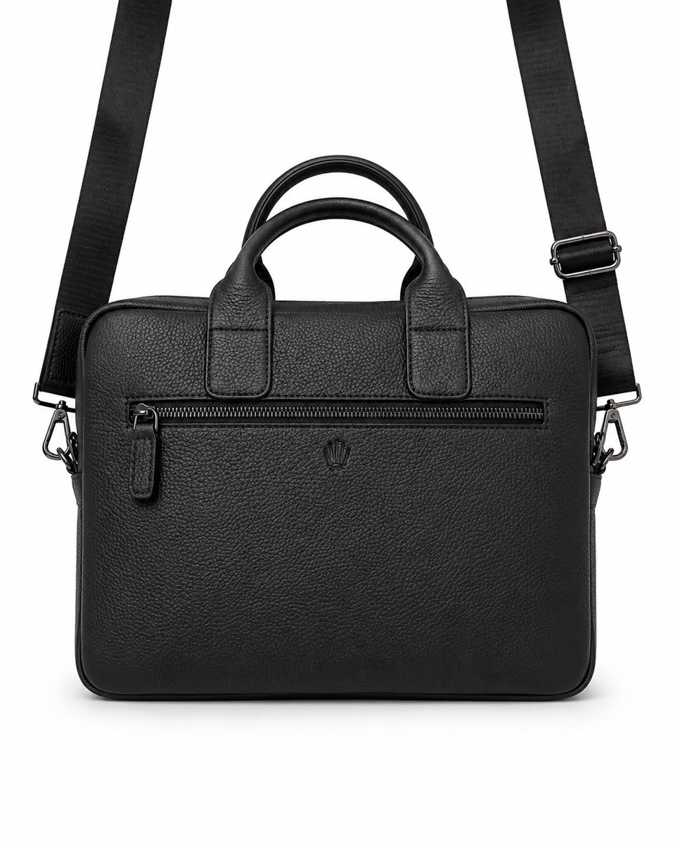 Kaelor Business Black Laptop Ve Evrak Organizer Hakiki Deri Çanta