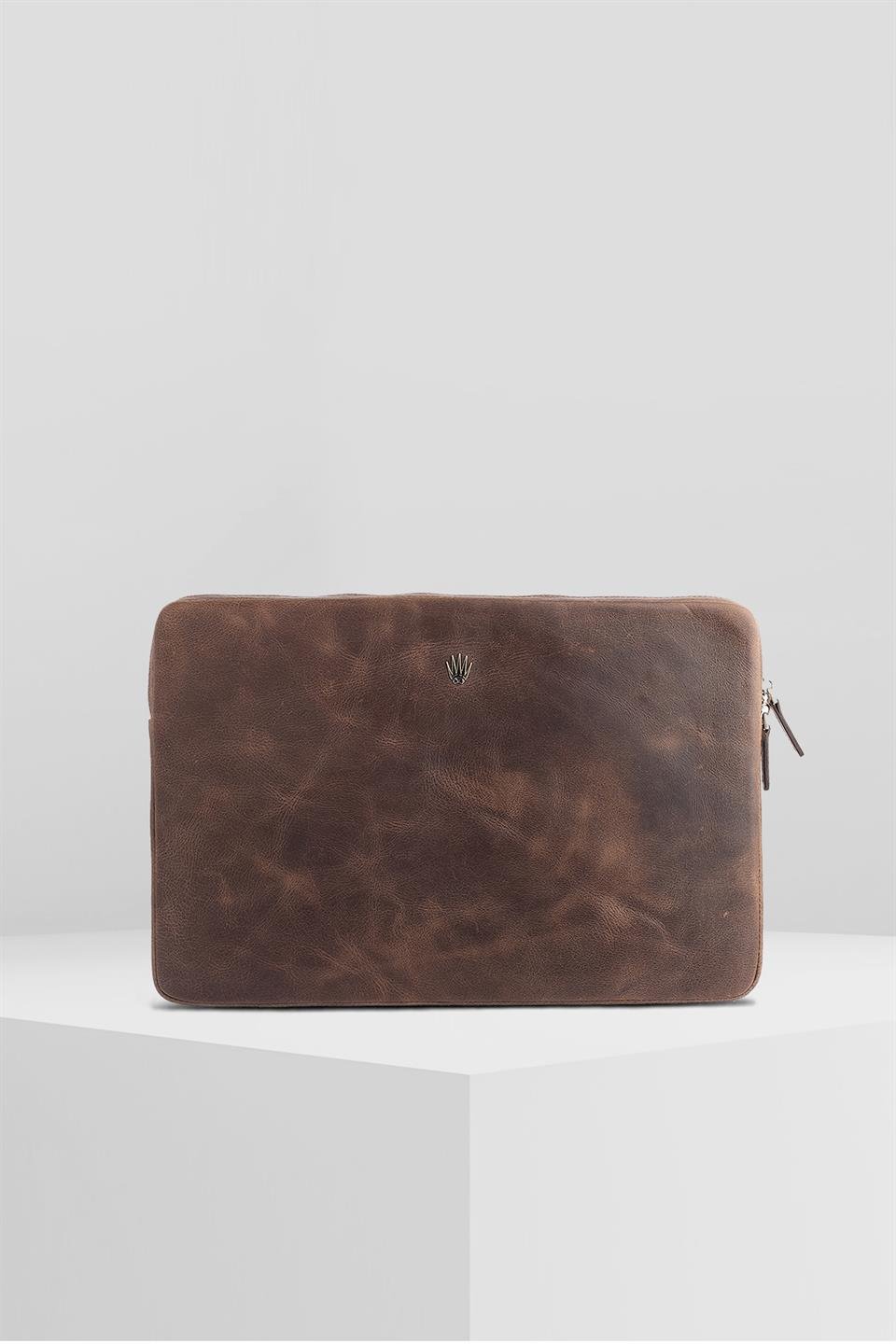 BOUCHES TIGUAN BROWN GENUINE LEATHER CLUTCH HAND BAG