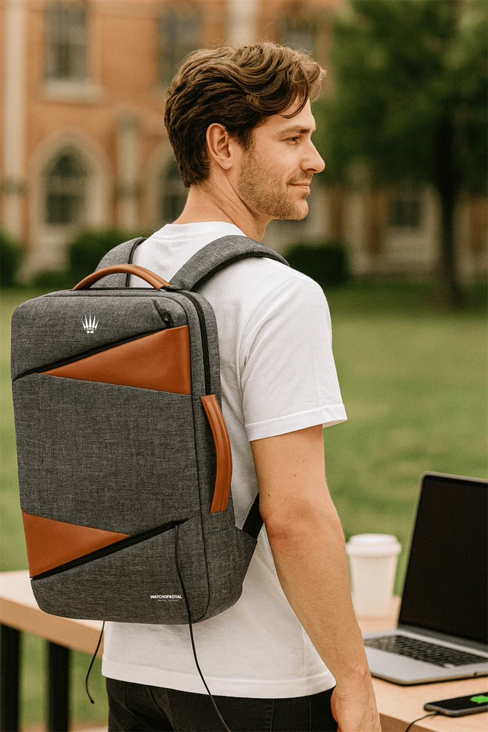 SmartPack Duo – USB & Type-C Girişli Laptop El ve Sırt Çantası