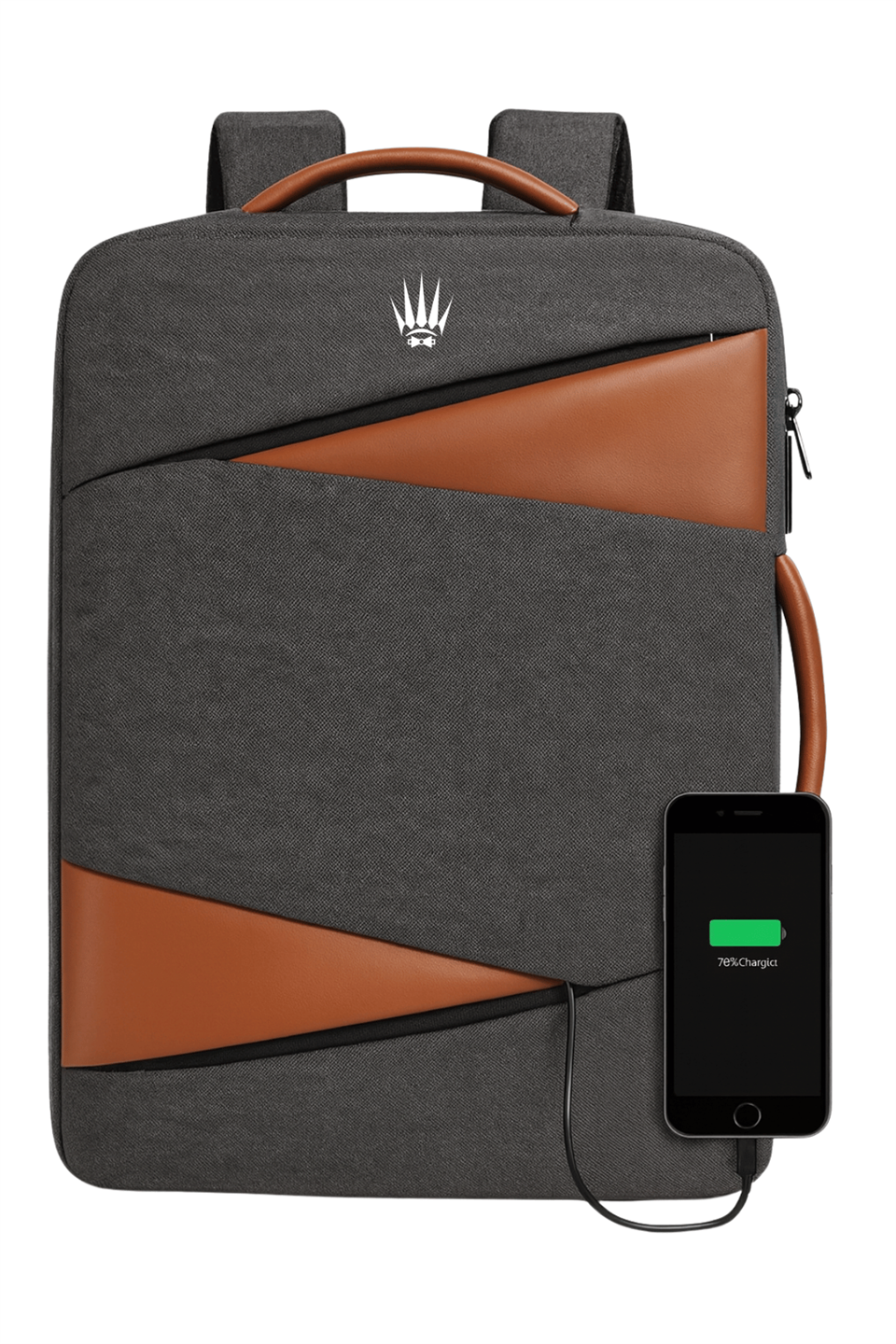 SmartPack Duo – USB & Type-C Girişli Laptop El ve Sırt Çantası