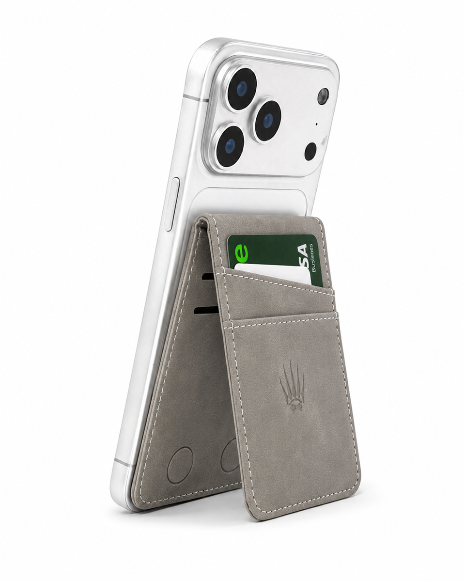 ClipStand Standlı Magnetik Gri Yapıştırmalı 4 Hazneli Mıknatıslı Kartlık
