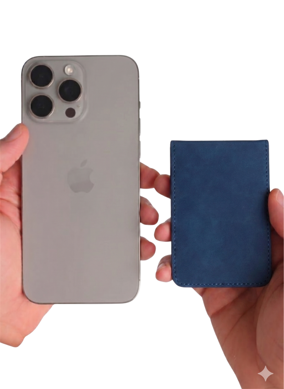 ClipStand Standlı Magnetik Lacivert  Yapıştırmalı 4 Hazneli Mıknatıslı Kartlık