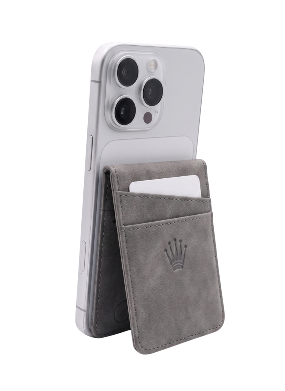 ClipStand Standlı Magnetik Gri Yapıştırmalı 4 Hazneli Mıknatıslı Kartlık