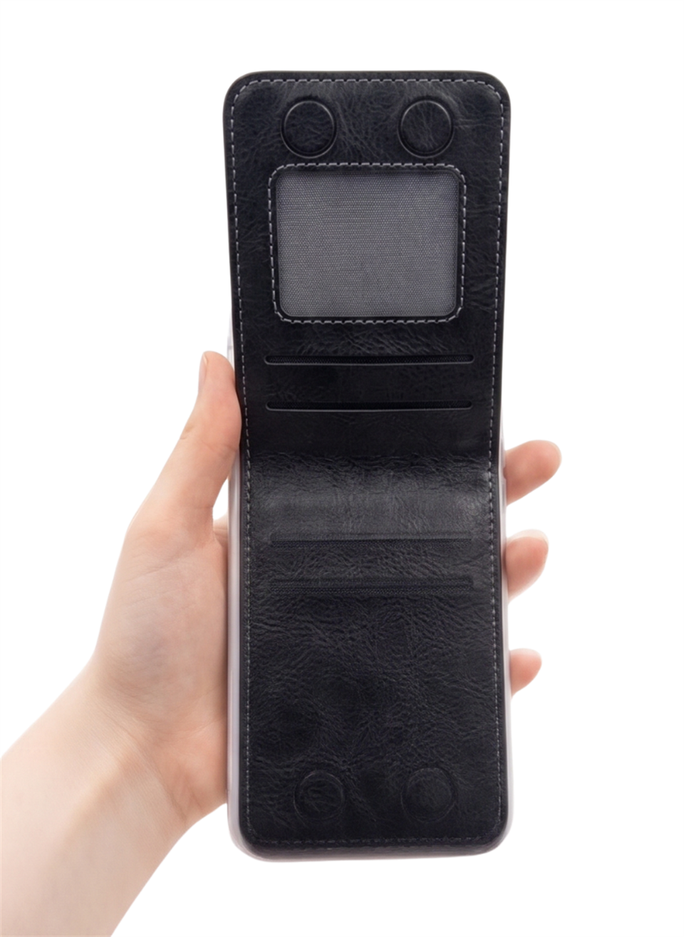 ClipStand Standlı Magnetik Siyah Yapıştırmalı 4 Hazneli Mıknatıslı Kartlık