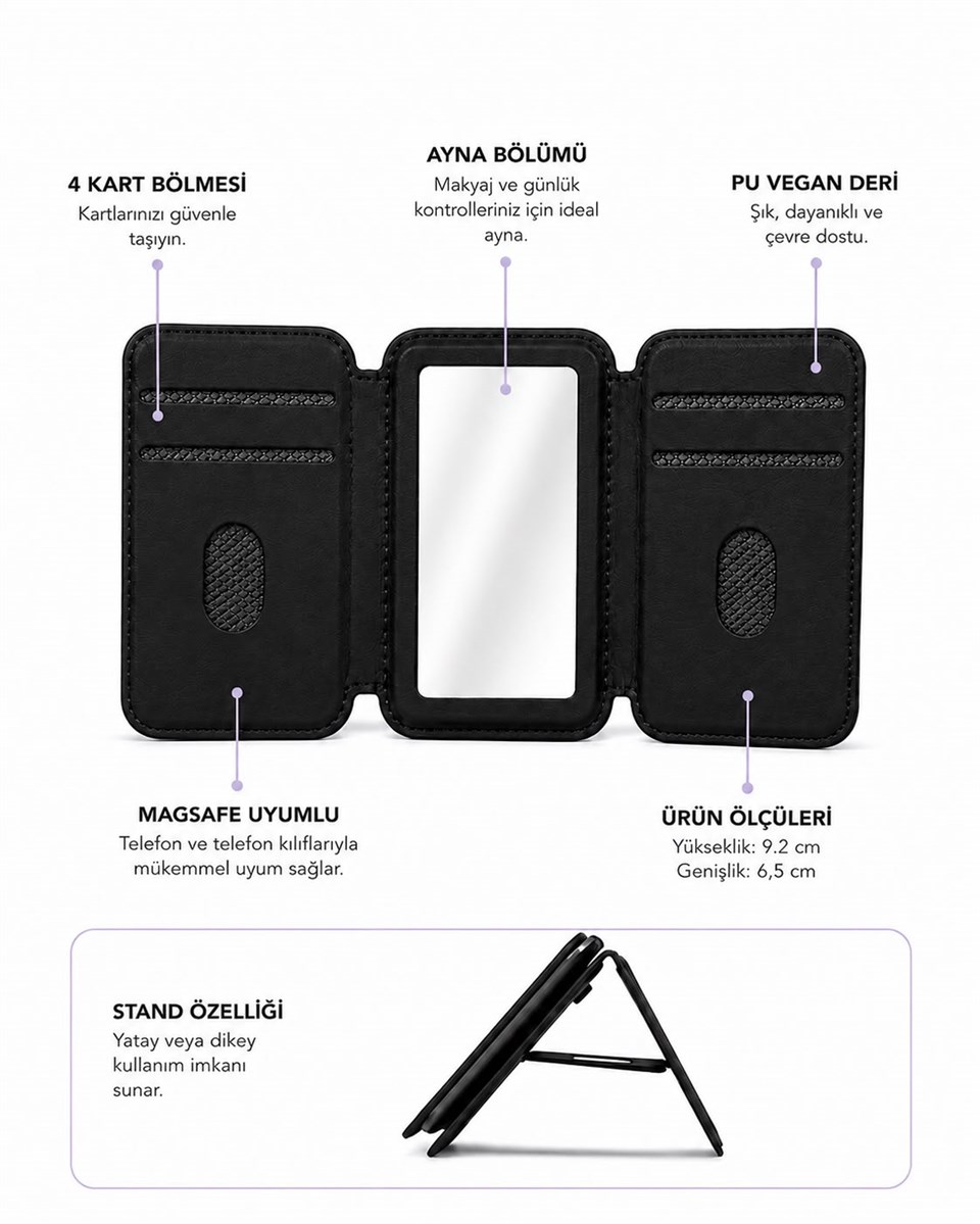 Fixo Standlı Turuncu Magnetik Yapıştırmalı Mıknatıslı Kartlık