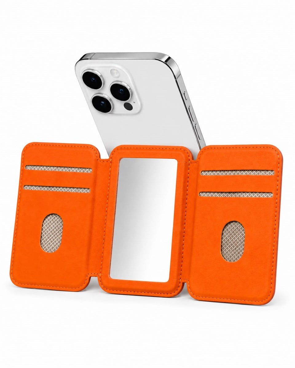 Fixo Standlı Turuncu Magnetik Yapıştırmalı Mıknatıslı Kartlık