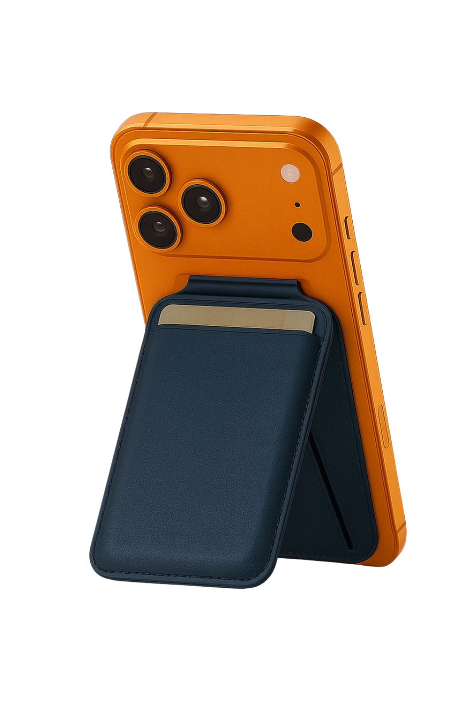 Flexstand Standlı Magnetik Lacivert  Yapıştırmalı 4 Hazneli Mıknatıslı Kartlık