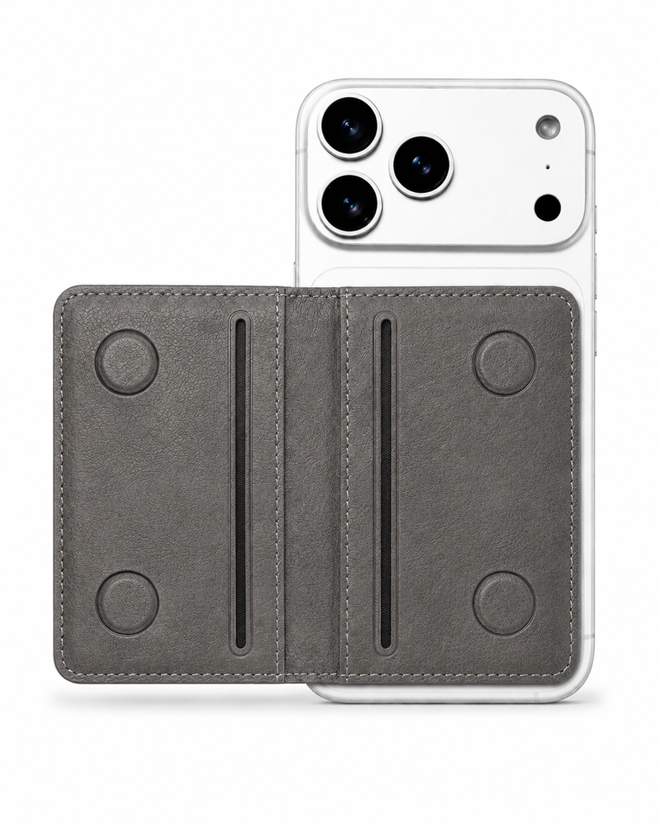 Flivo Gri Magnetik Yapıştırmalı Mıknatıslı Kartlık