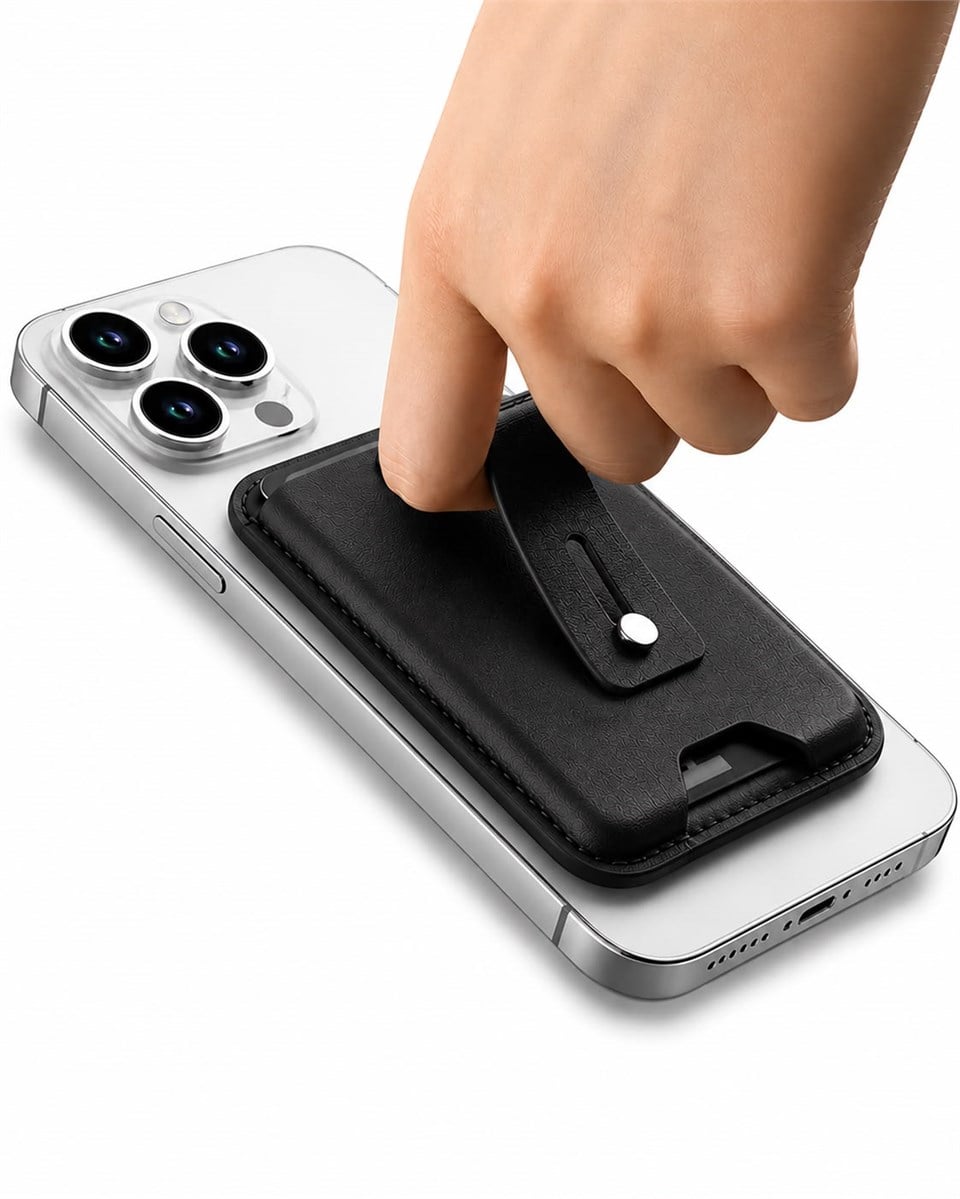 Foldy Standlı Siyah Magnetik Yapıştırmalı Mıknatıslı Kartlık