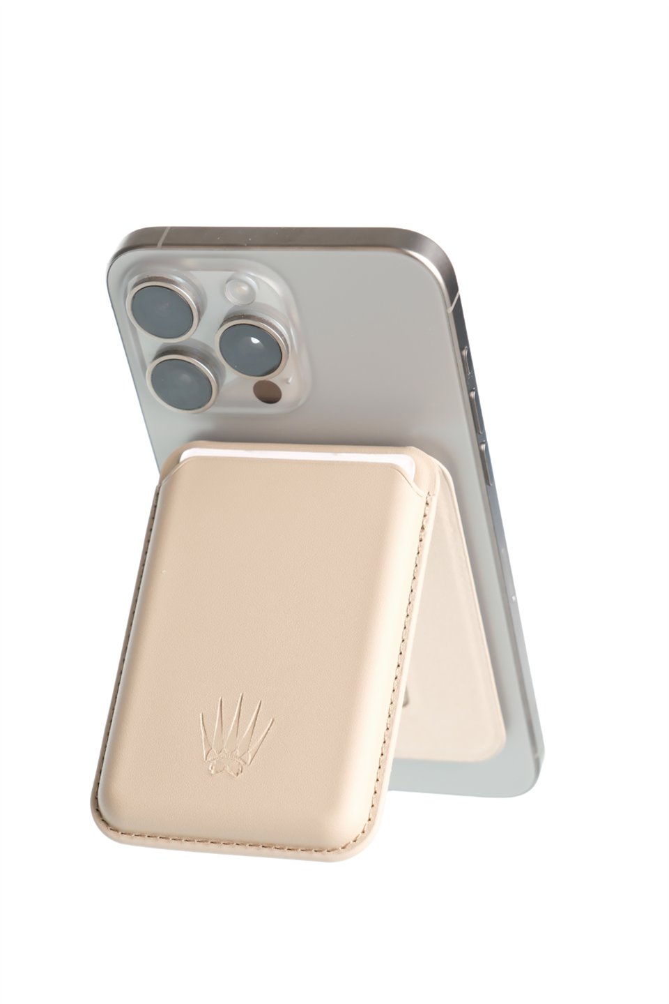 Kickstand Standlı Bej Magnetik Yapıştırmalı Mıknatıslı Kartlık