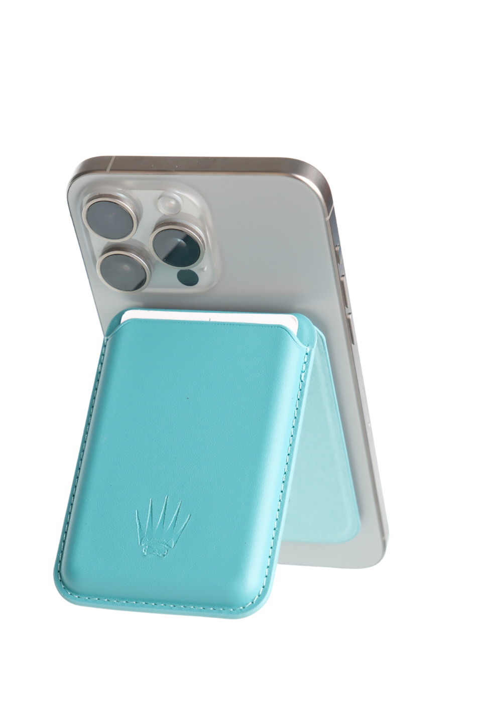 Kickstand Standlı Turkuaz Magnetik Yapıştırmalı Mıknatıslı Kartlık