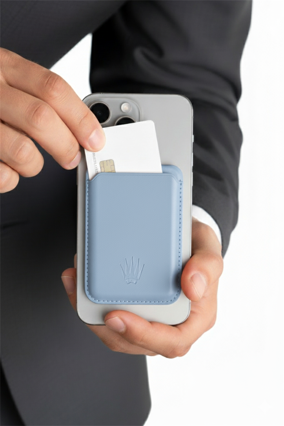 Kickstand Standlı Lila Magnetik Yapıştırmalı Mıknatıslı Kartlık