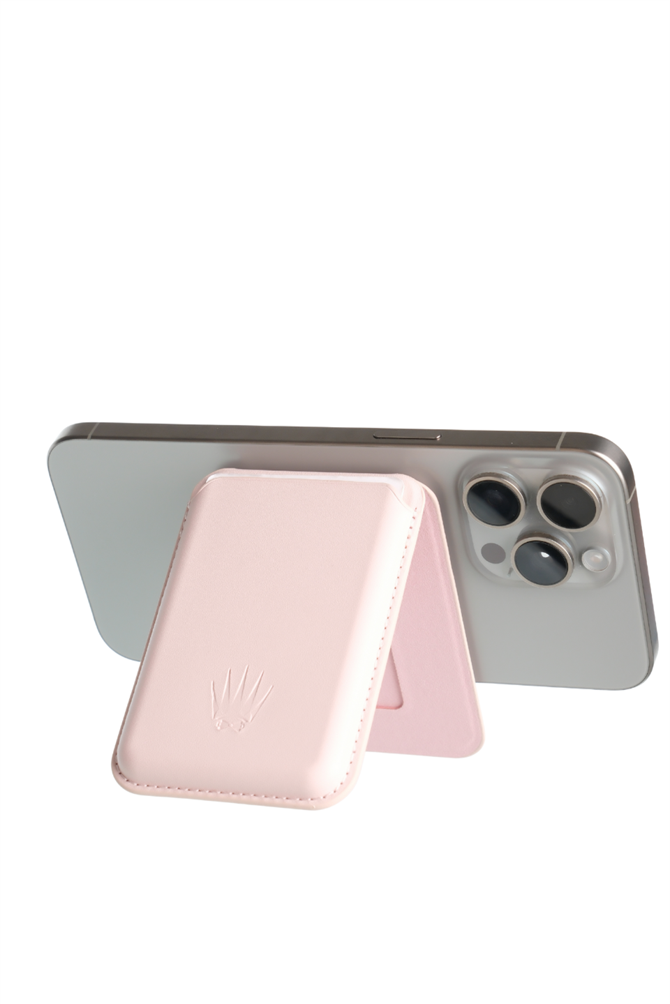 Kickstand Standlı Toz pembe Magnetik Yapıştırmalı Mıknatıslı Kartlık