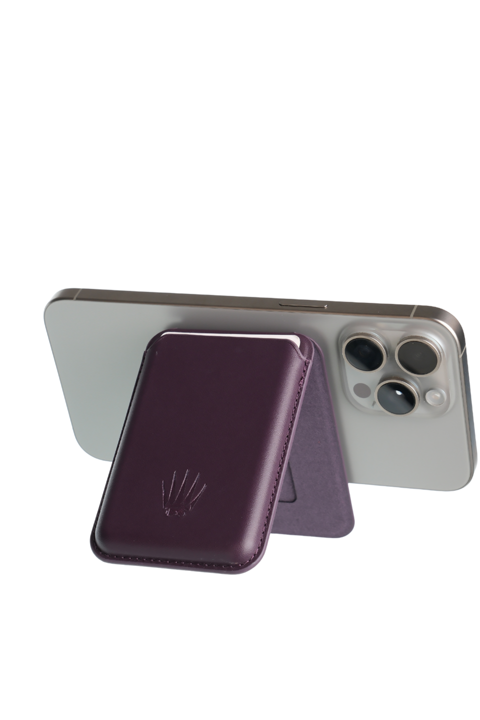 Kickstand Standlı Mor Magnetik Yapıştırmalı Mıknatıslı Kartlık