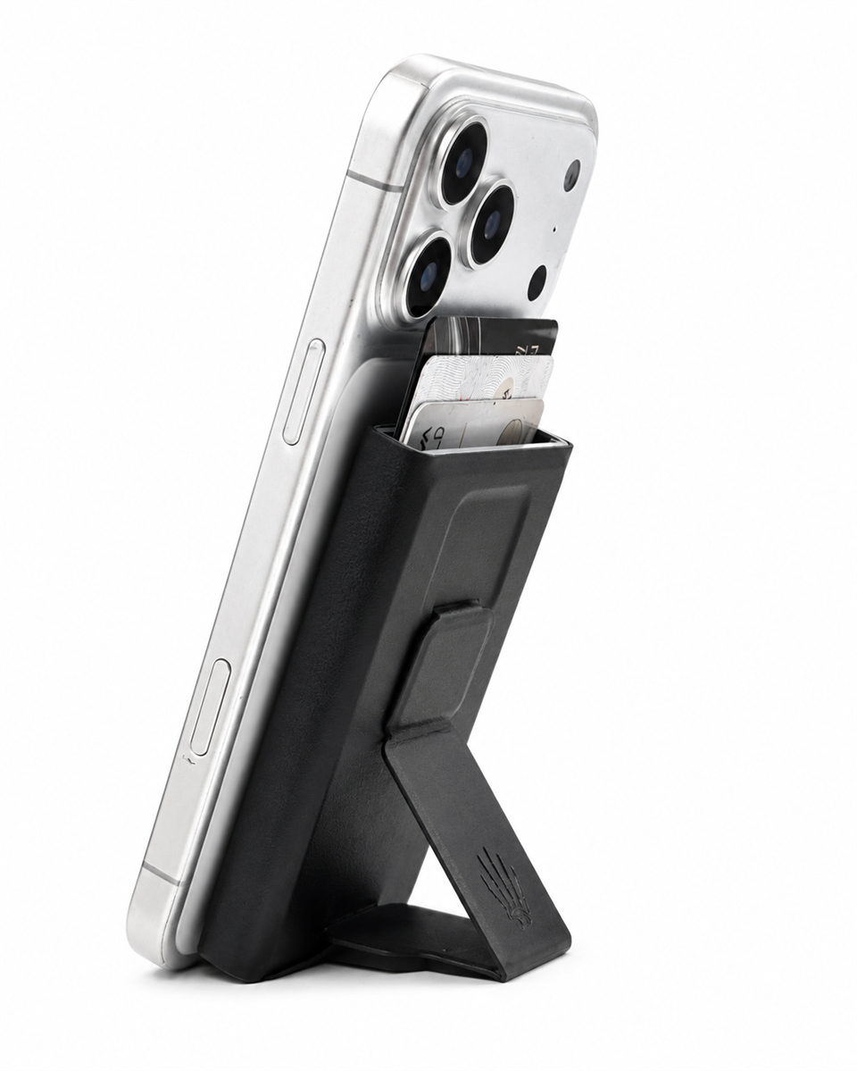 Riva Standlı Siyah Magnetik Yapıştırmalı 5 Hazneli Mıknatıslı Kartlık