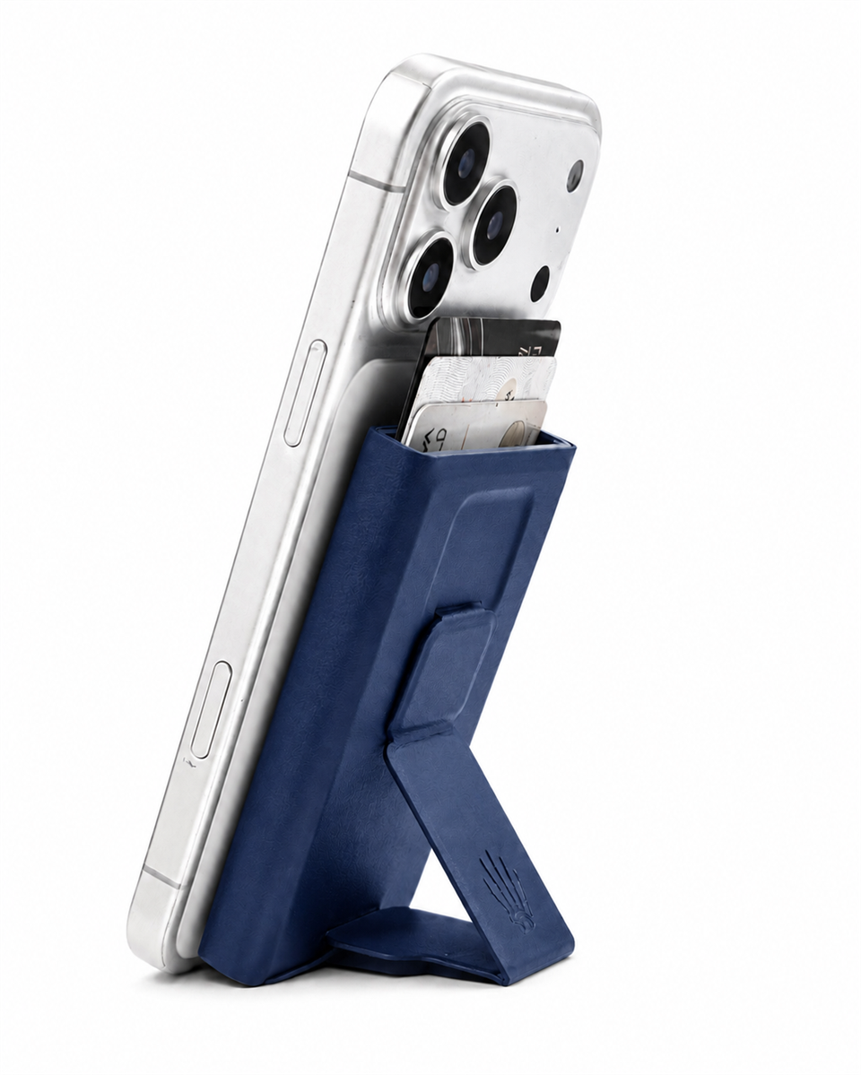 Riva Standlı Lacivert Magnetik Yapıştırmalı 5 Hazneli Mıknatıslı Kartlık