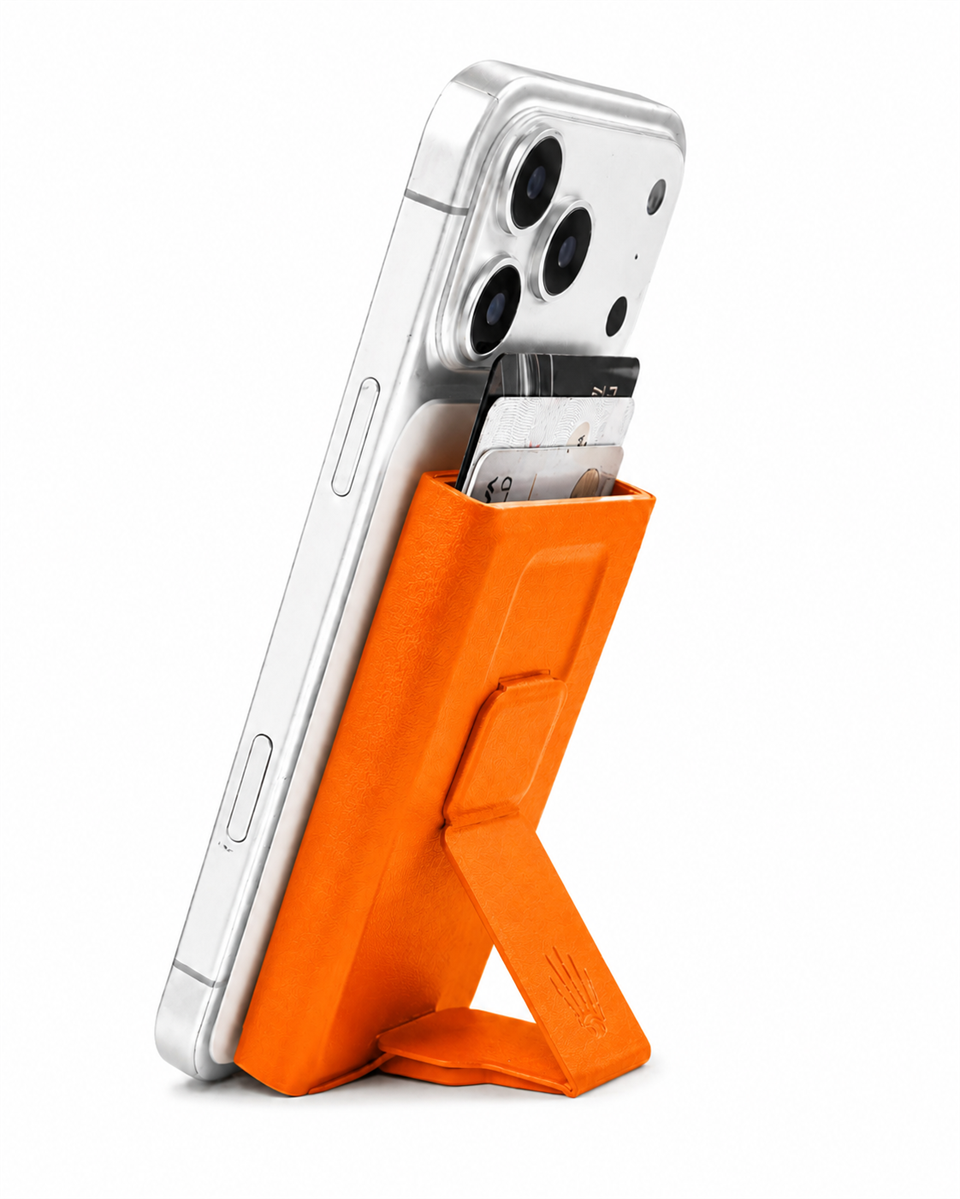 Riva Standlı Turuncu Magnetik Yapıştırmalı 5 Hazneli Mıknatıslı Kartlık