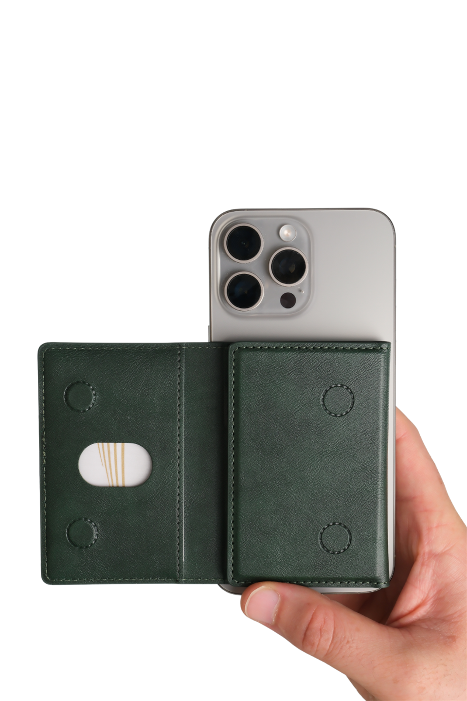 Storm Yeşil Magnetik Yapıştırmalı 5 Hazneli Mıknatıslı Kartlık