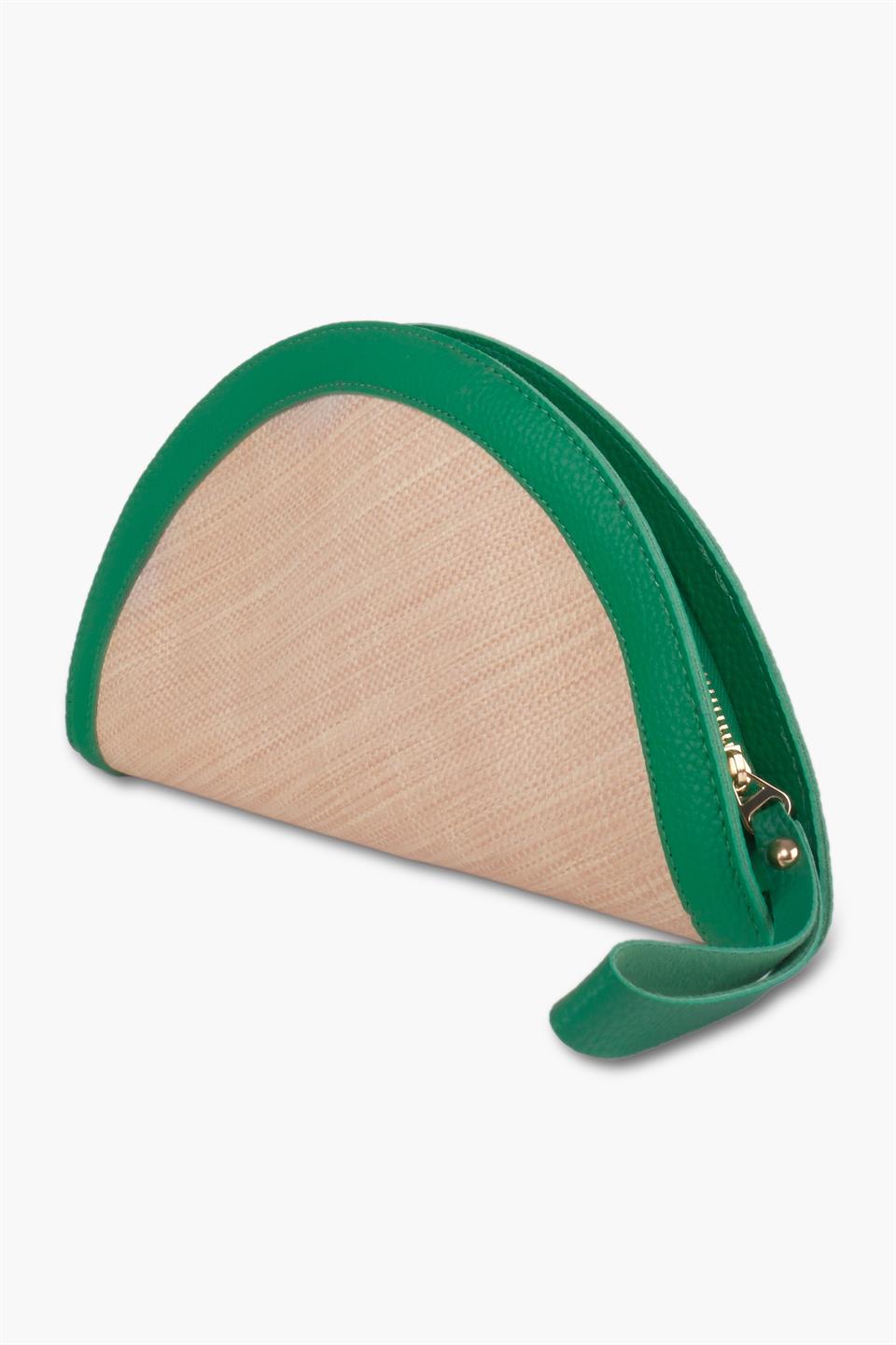 Kadın Jüt Yeşil Hasır El Çanta Betty