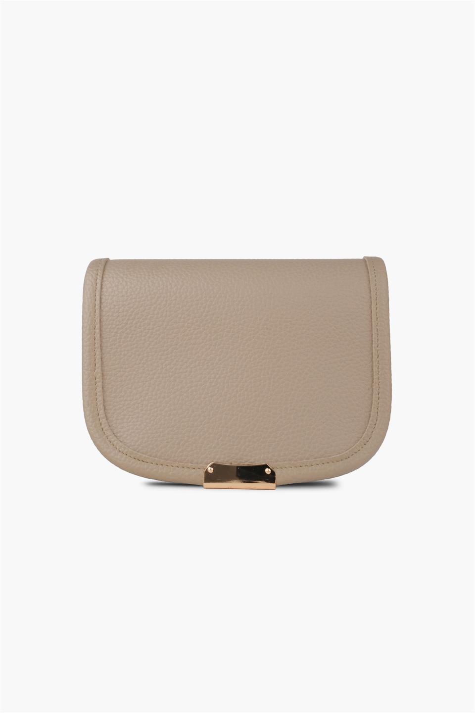 Kadın Çantası Bej Omuz Çantası Desenli Vegan Deri DANNY