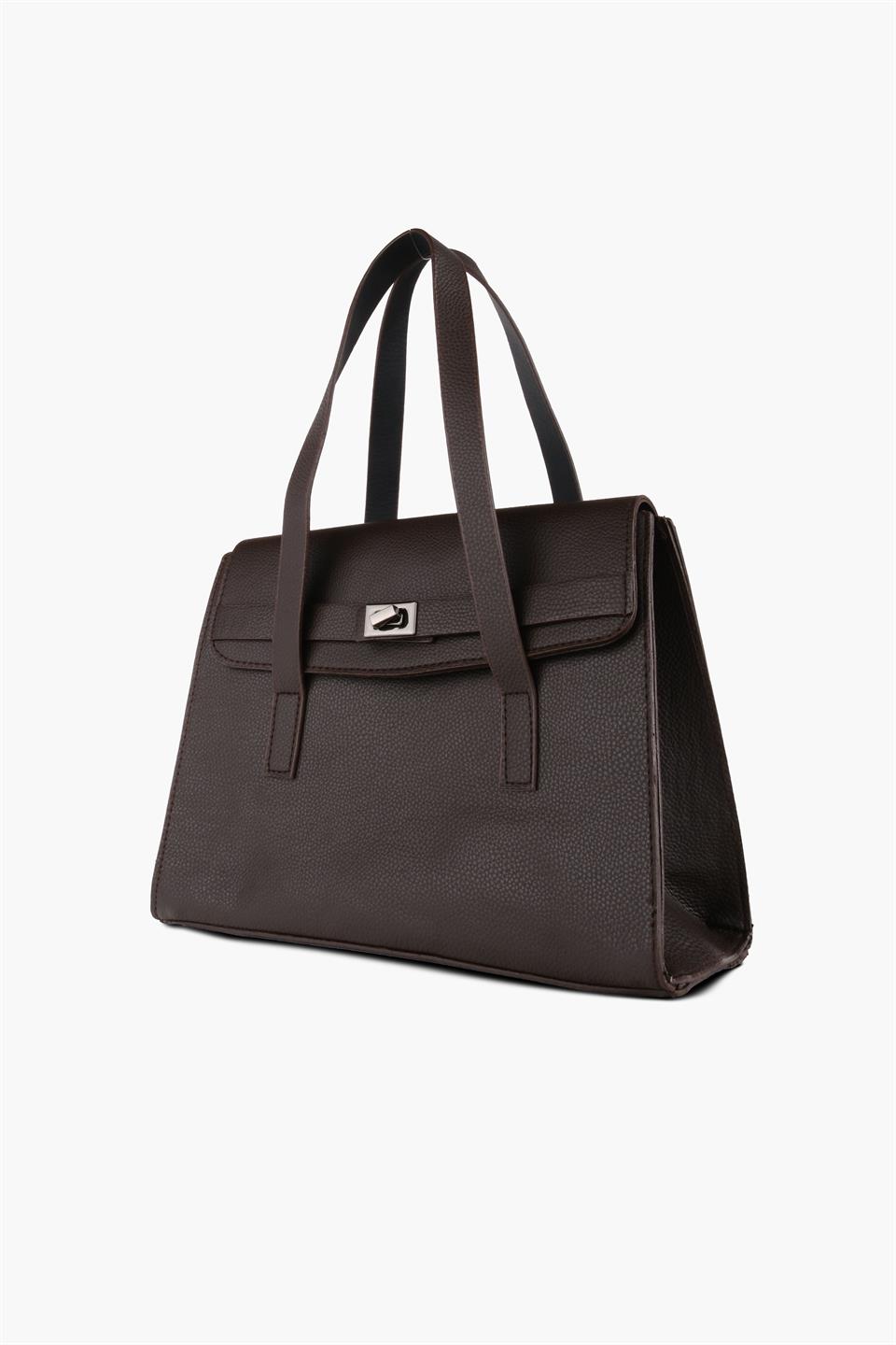 Kadın Kahverengi Deri Omuz Ve El Çantası DANTE