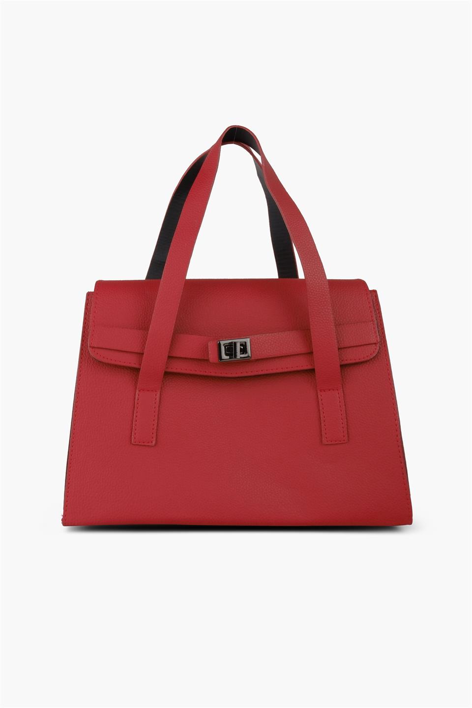 Kadın Kırmızı Deri Omuz Ve El Çantası DANTE