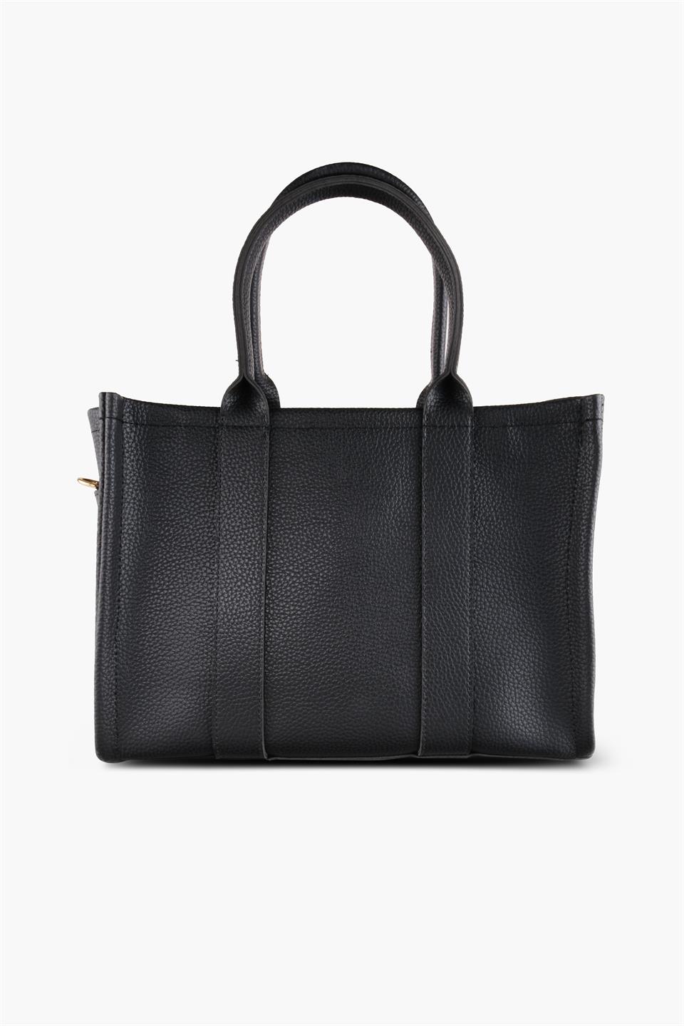 Kadın Siyah Kolon Askılı Deri Ve Omuz Çantası JULİA