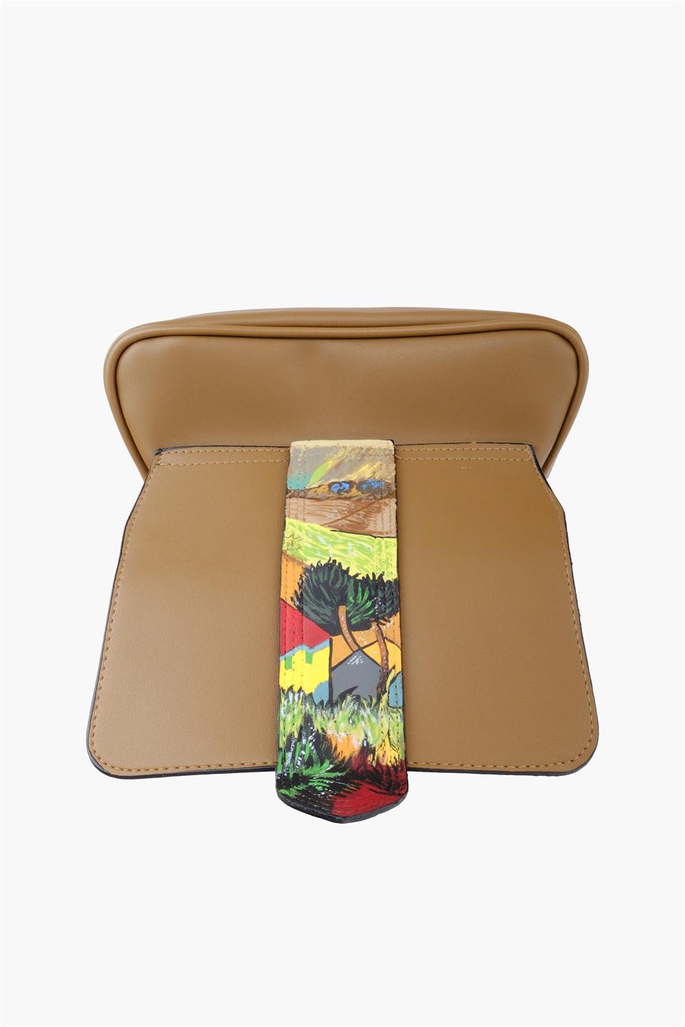 Kadın Landscape With House And Ploughman Vizon Askılı Deri Ve Omuz Çantası Juliette