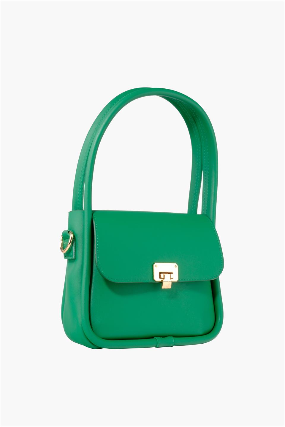 Gold Detaylı Yeşil İkili Omuz Çantası Maria