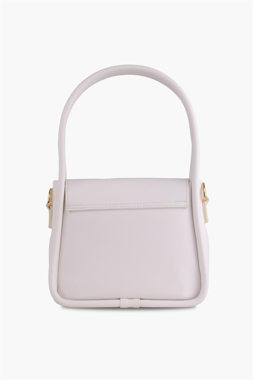 Gold Detaylı Beyaz İkili Omuz Çantası Maria