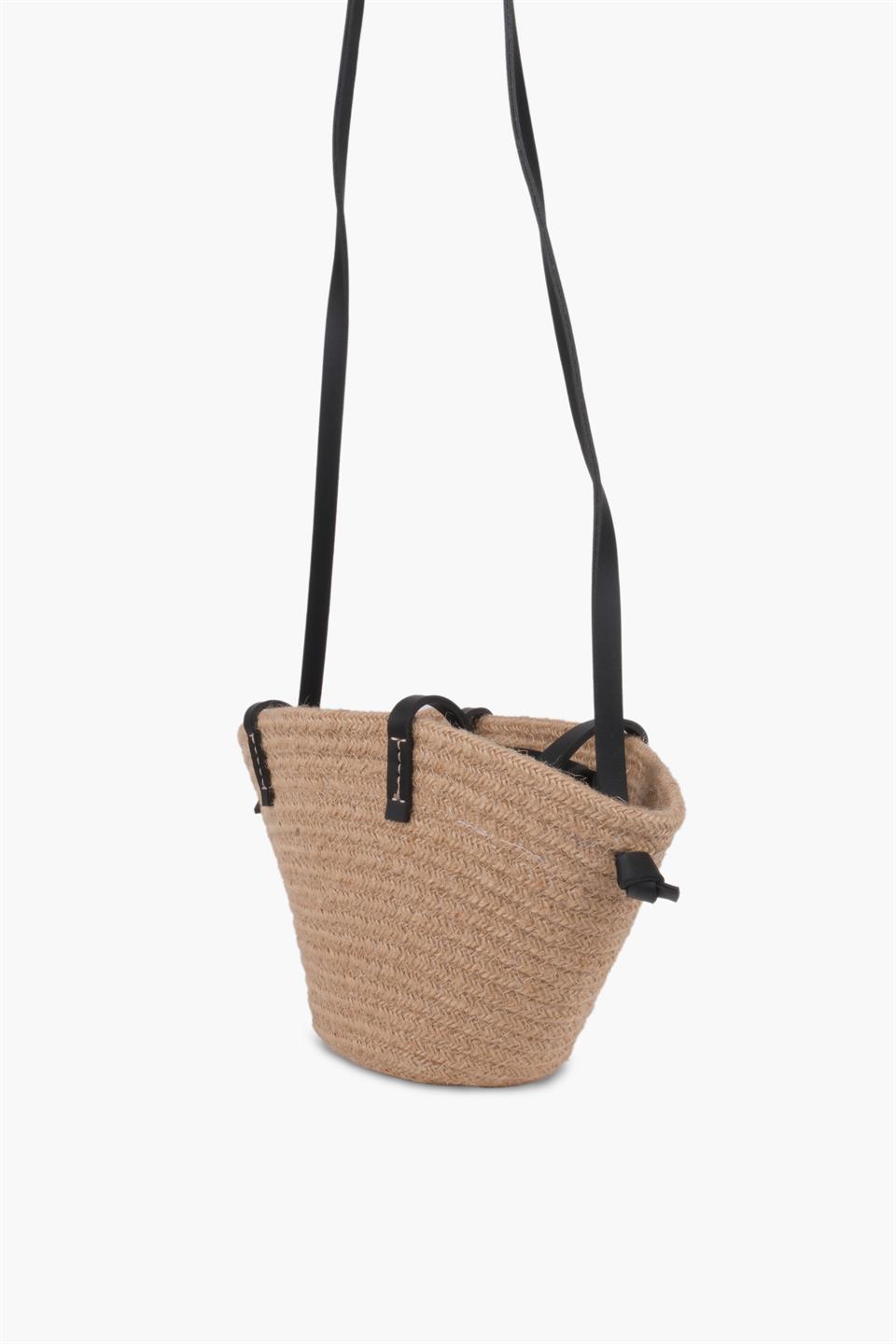 Kadın Jüt Siyah Hasır Omuz Çanta &Çapraz Kadın Çanta MİA