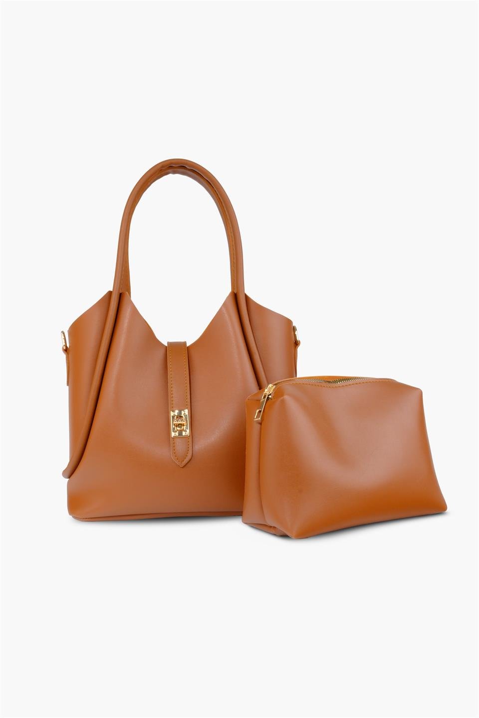 Düz Taba Yavrulu Deri Omuz Çantası SARA