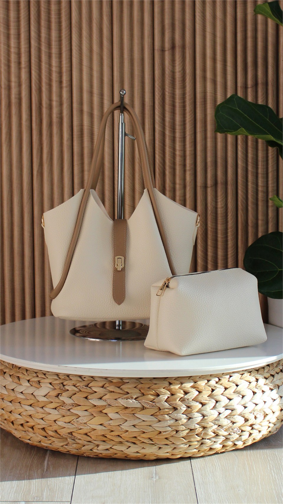 CREAM WOMAN SHOULDER BAG SARA