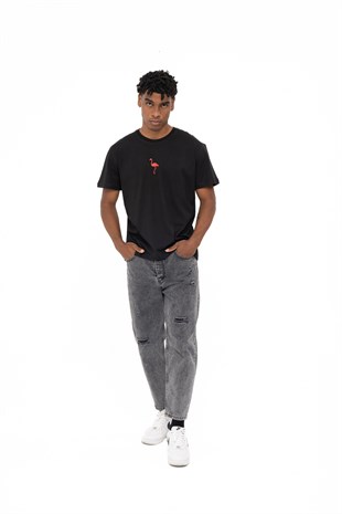 BOYFRIEND JEANS DARK GRİ