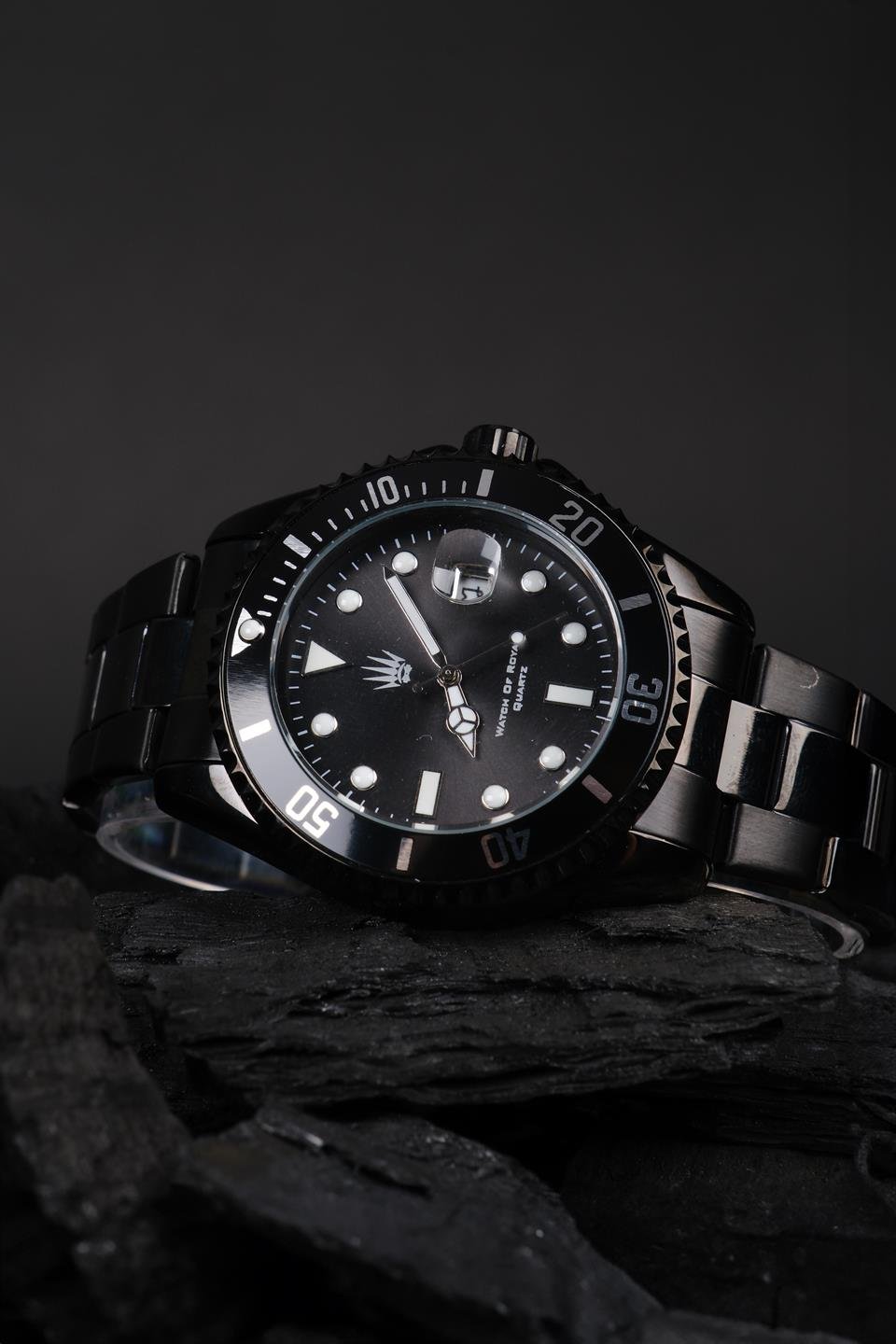 Richard SİYAH Çelik Kol Saati