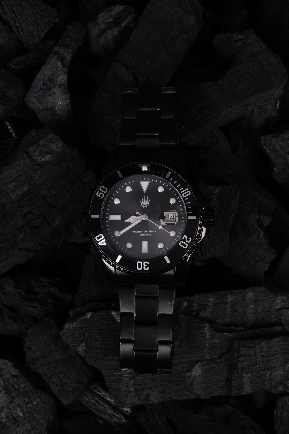 Richard SİYAH Çelik Kol Saati