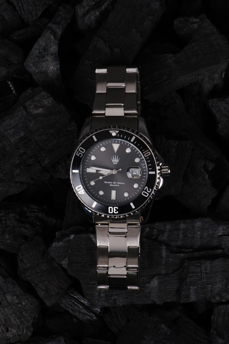 Richard Silver Siyah Çelik Kol Saati