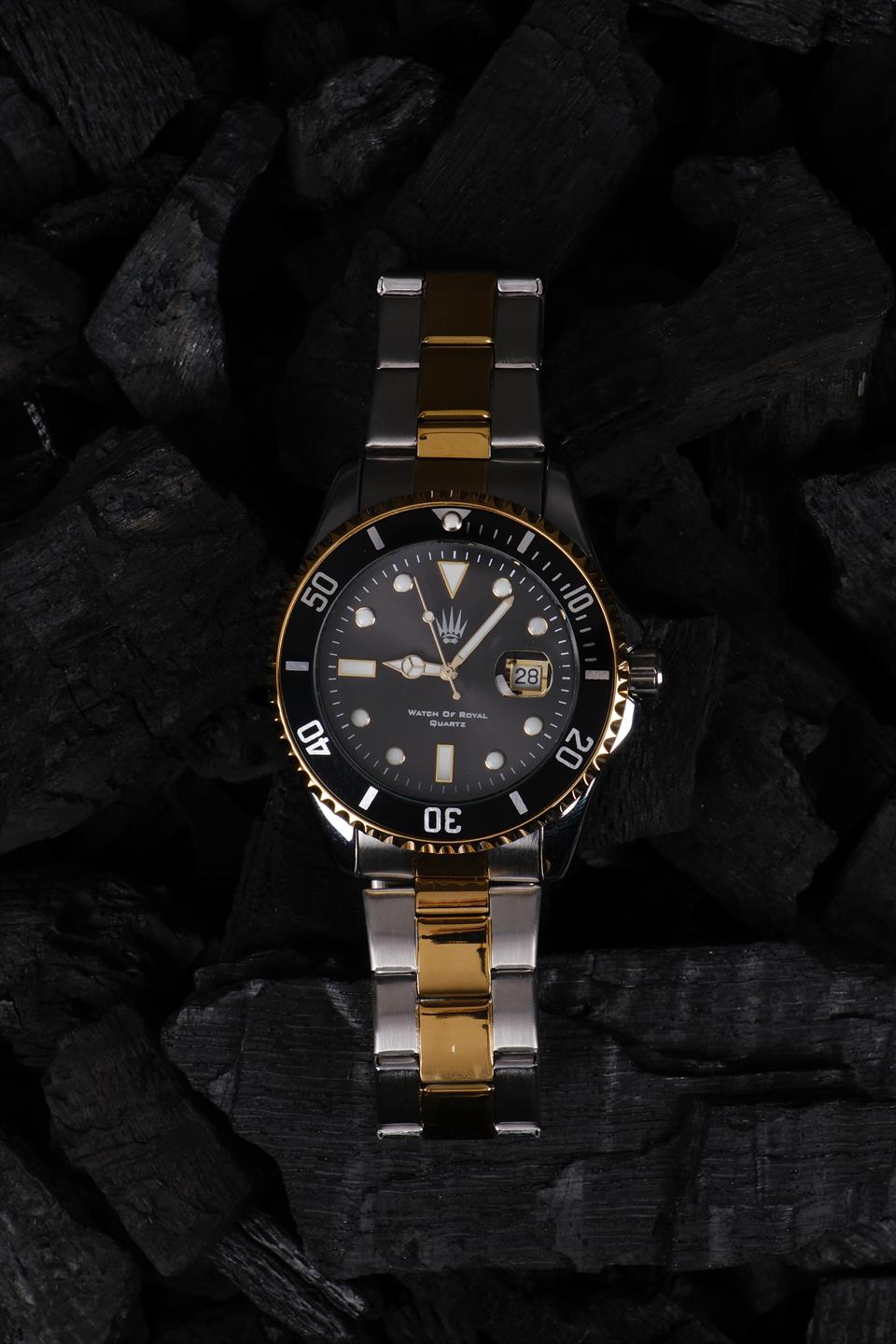 Richard Silver Gold Black Çelik Kol Saati